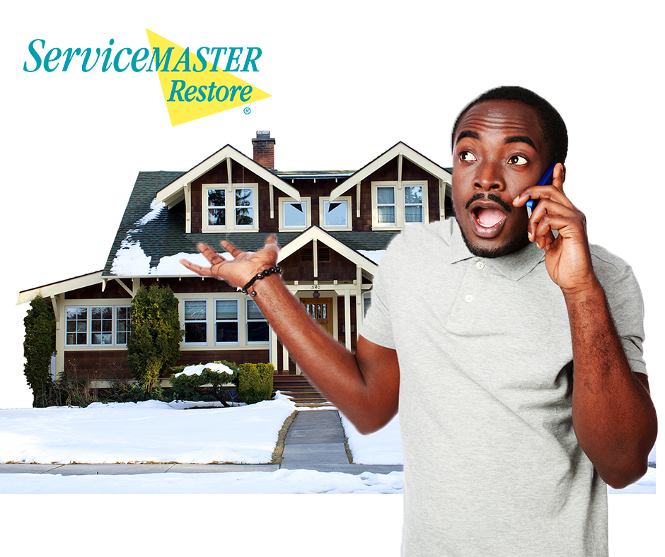 Homeowner on the phone with his insurance company.  He is inquiring as to whether he has homeowner's insurance for water damage restoration or fire damage restoration.  the homeowner wants to file an insurance claim.  ServiceMaster Restoration By Simons will provide the Restoration Services.