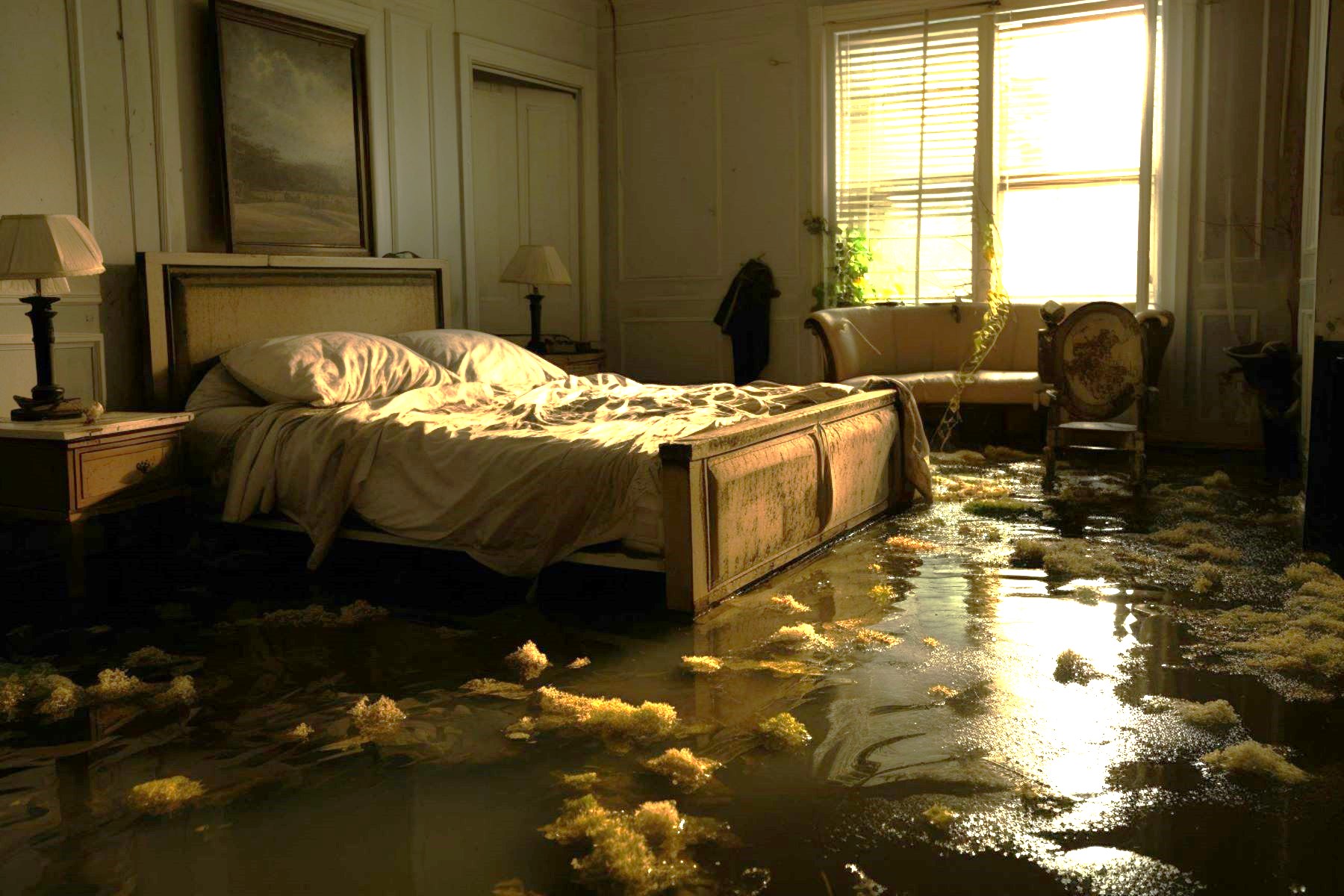 Water Damage in Bedroom